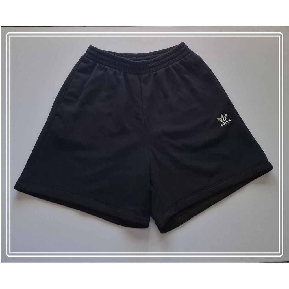 adidas Classic Black Cotton Blend Fabric Shorts Cozy Athleisure Streetwear Sz XS